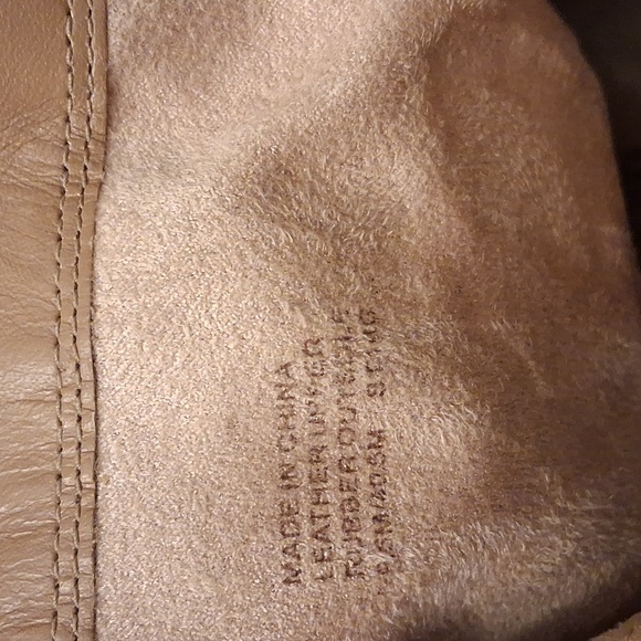 Michael Kors Dolores Suede Chain Block Heel Booties Beige Women 9.5 - Picture 5 of 8